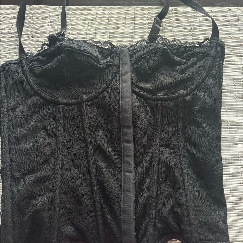 Black corset with adjustable straps size small brand SHEIN